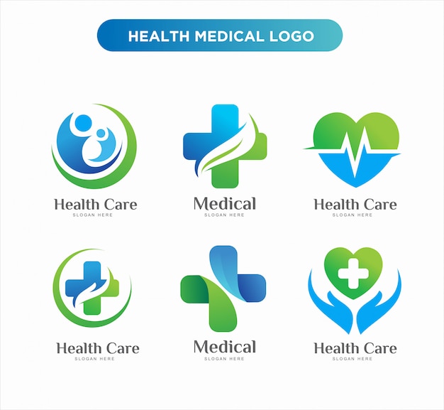 Premium Vector | Medical health logo design templates
