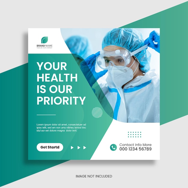  Medical healthcare flyer social media post amp web banner Premium Vector