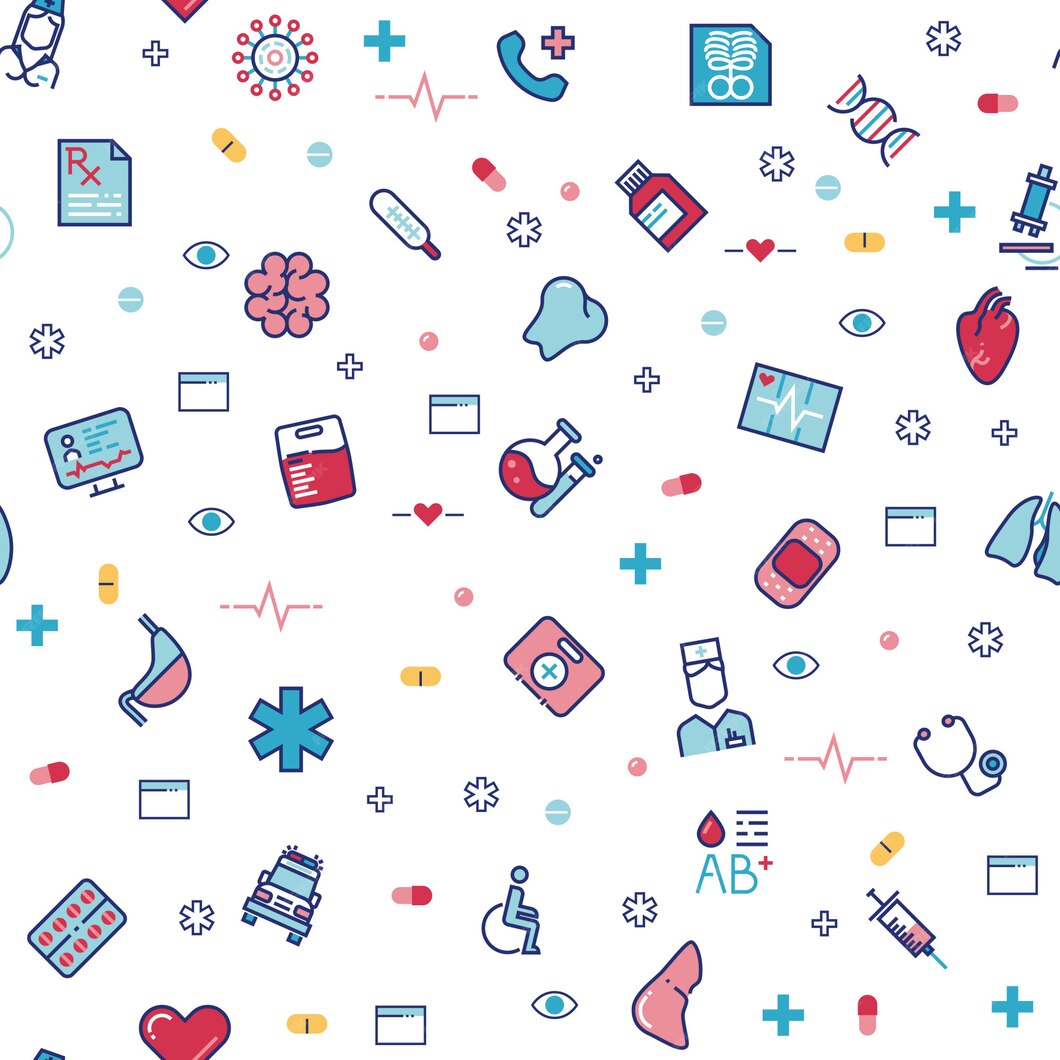 Premium Vector | Medical healthcare seamless pattern with line medicine ...