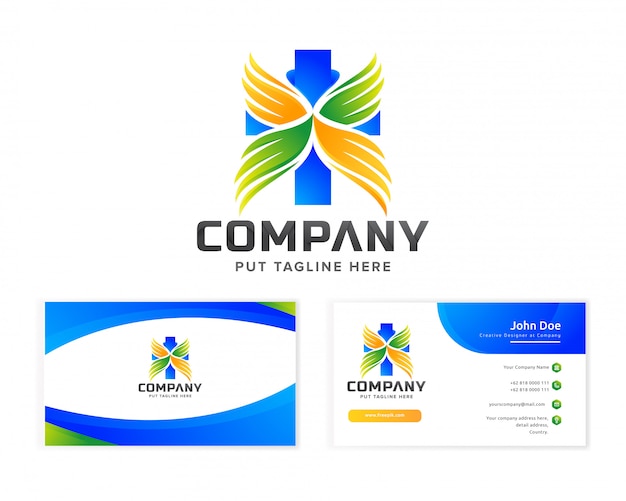 Download Free Medical Hospital Logo Template For Company With Business Card Use our free logo maker to create a logo and build your brand. Put your logo on business cards, promotional products, or your website for brand visibility.