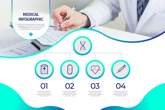 Free Vector | Medical infographic template