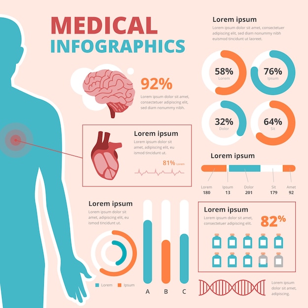 Free Vector Medical infographic template