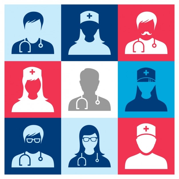 Medical people icons