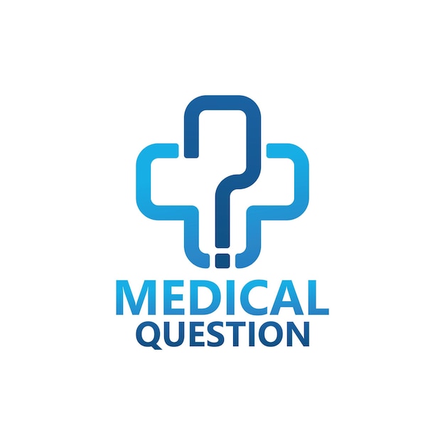 Premium Vector | Medical question logo template design