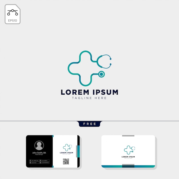 Download Free Medicine Logo Template And Business Card Design Premium Vector Use our free logo maker to create a logo and build your brand. Put your logo on business cards, promotional products, or your website for brand visibility.