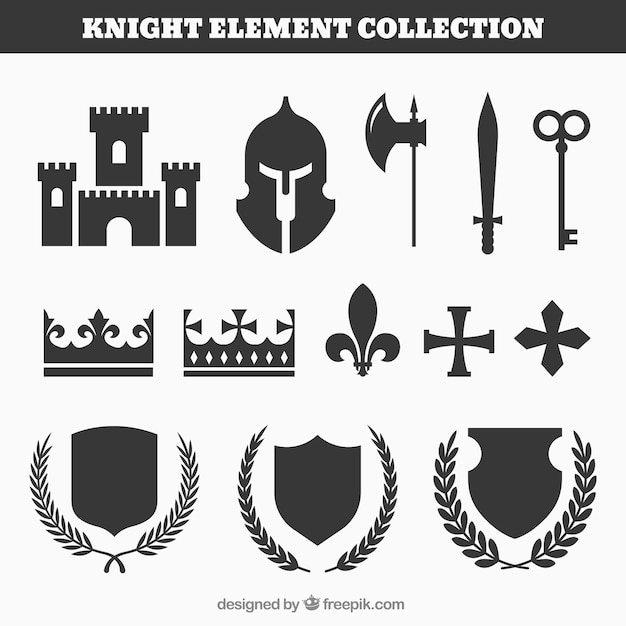 Download Medieval elements with modern style | Free Vector