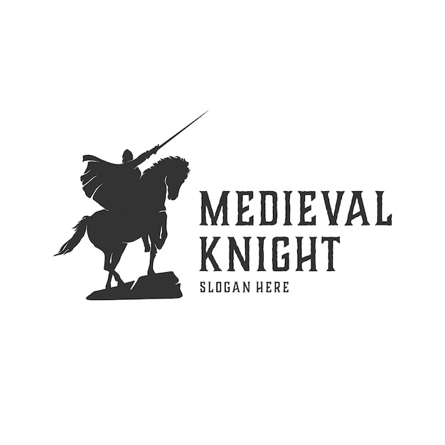 Medieval knight logo concept. | Premium Vector