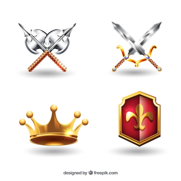 Download Free Medieval Weapons And Crown Free Vector Use our free logo maker to create a logo and build your brand. Put your logo on business cards, promotional products, or your website for brand visibility.