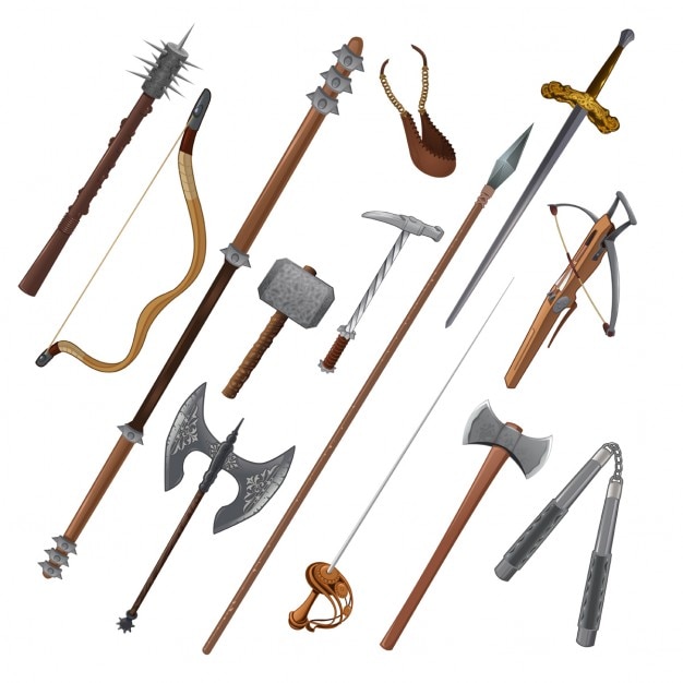 Medieval weapons Free Vector Medieval weapons Free Vector