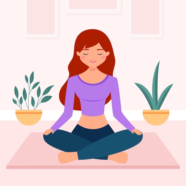 Free Vector | Meditation concept illustration