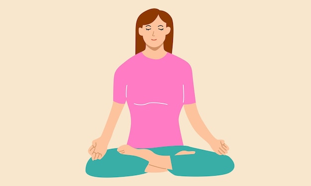 Premium Vector | Meditation relaxation at home spiritual practice yoga ...