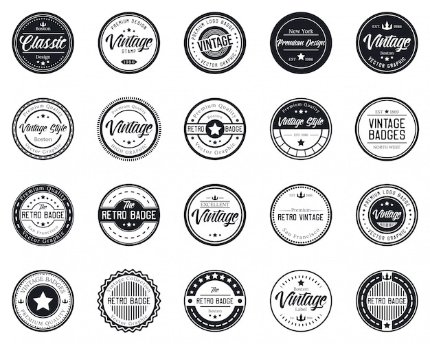 Download Free Mega Pack Vintage Logo For T Shirt And Store Premium Vector Use our free logo maker to create a logo and build your brand. Put your logo on business cards, promotional products, or your website for brand visibility.
