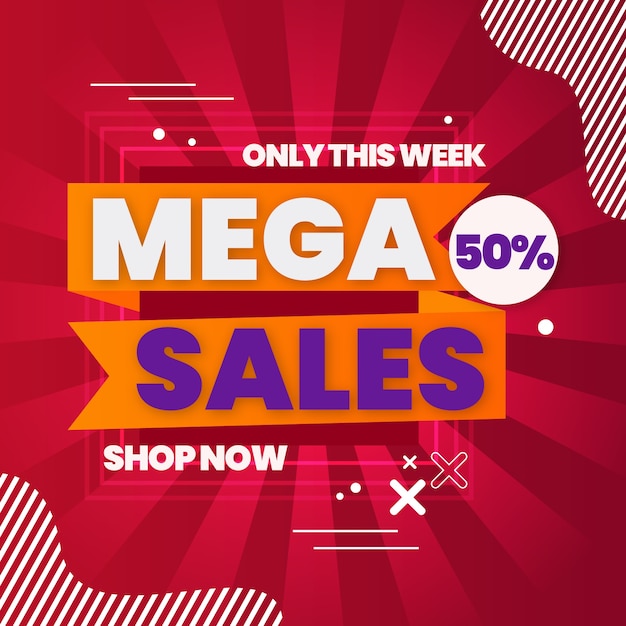 Mega sales background Vector | Free Download