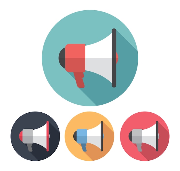 Megaphone flat icon Vector | Premium Download