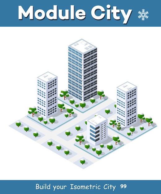 Download Megapolis 3d isometric | Premium Vector