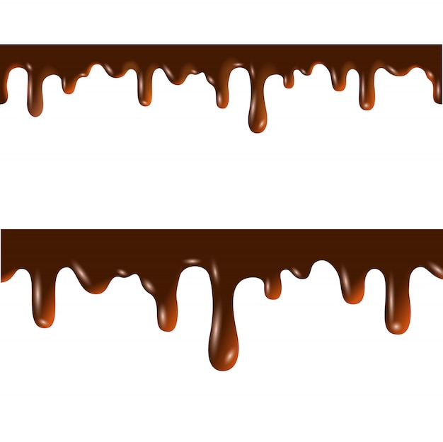 Download Melted chocolate seamless borders with clipping mask ...