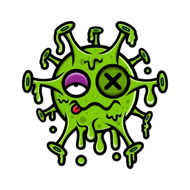 Premium Vector | Melted virus design