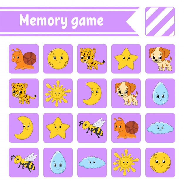 memory game for kids education developing worksheet activity page