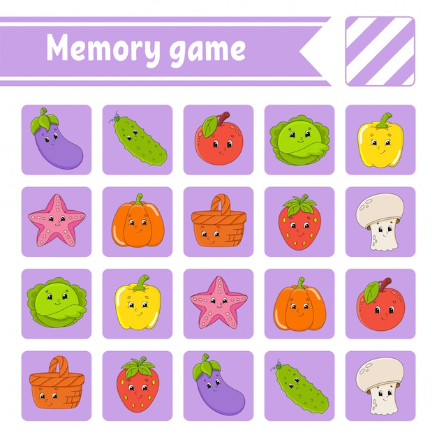 Premium Vector | Memory Game For Kids.