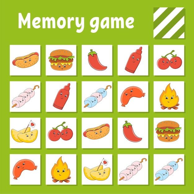 Premium Vector | Memory game for kids