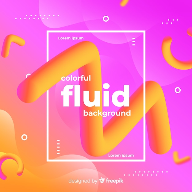 Memphis colorful and fluid design background Free Vector