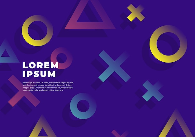 Premium Vector | Memphis modern geometric background.