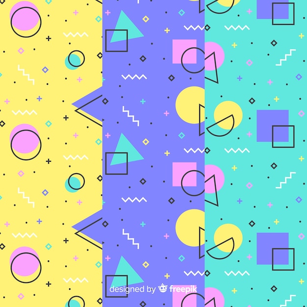 Free Vector | Memphis pattern collection texture concept