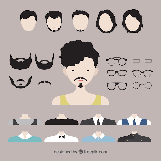 Download Men avatar creator | Free Vector