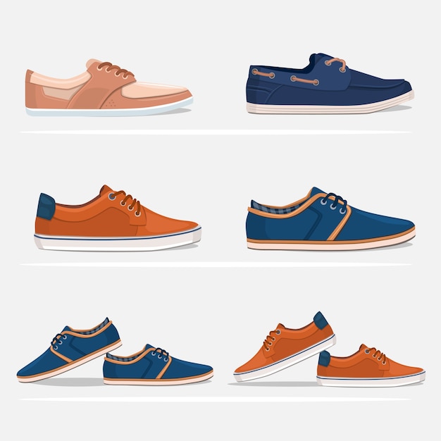 Vector Mens Shoes Footwear Icons Download Free Vector