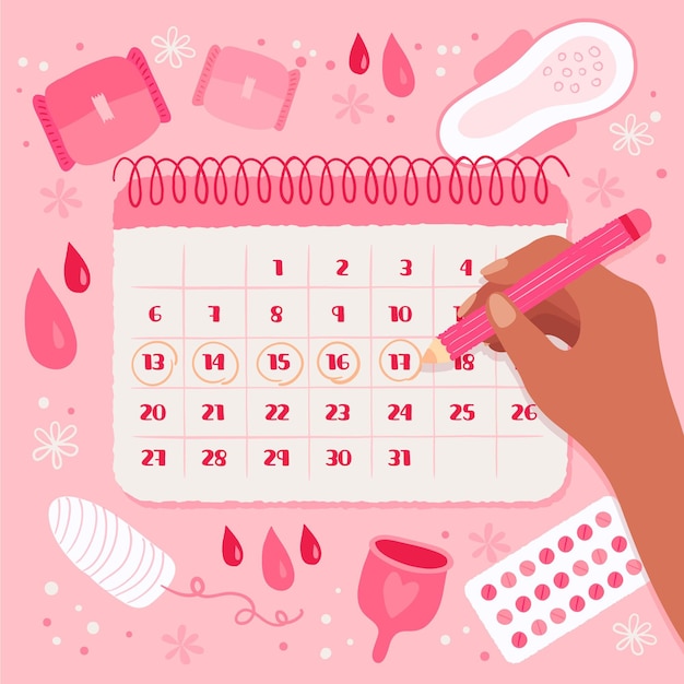Free Vector Menstrual calendar concept