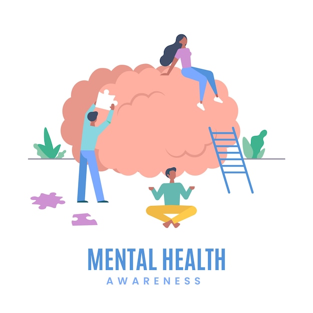 Mental Health Awareness Concept | Free Vector