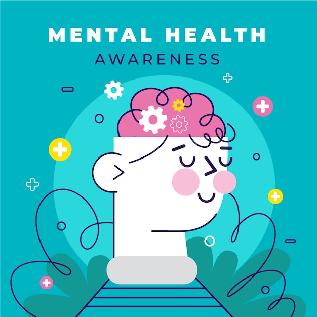 Mental health awareness concept | Free Vector