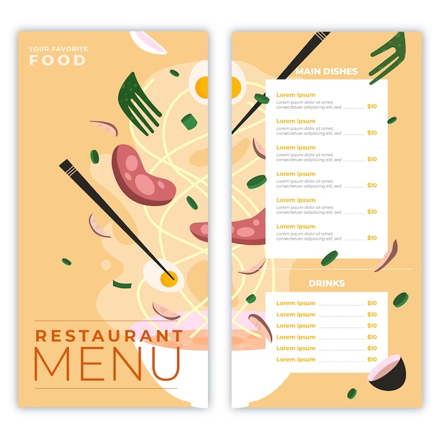 Free Vector | Menu concept template