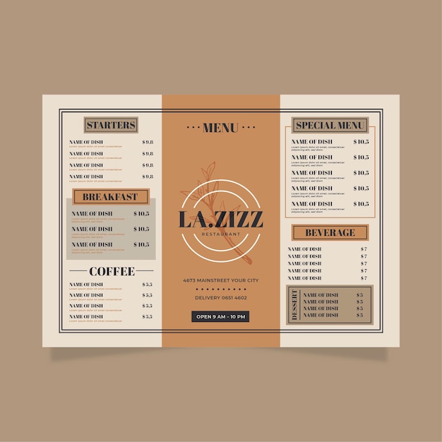 Digital Menu Templates Free