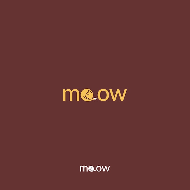 Premium Vector | Meow logo