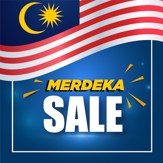 Premium Vector Merdeka Sale Background