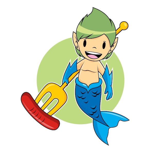Download Premium Vector | Mermaid boy character design