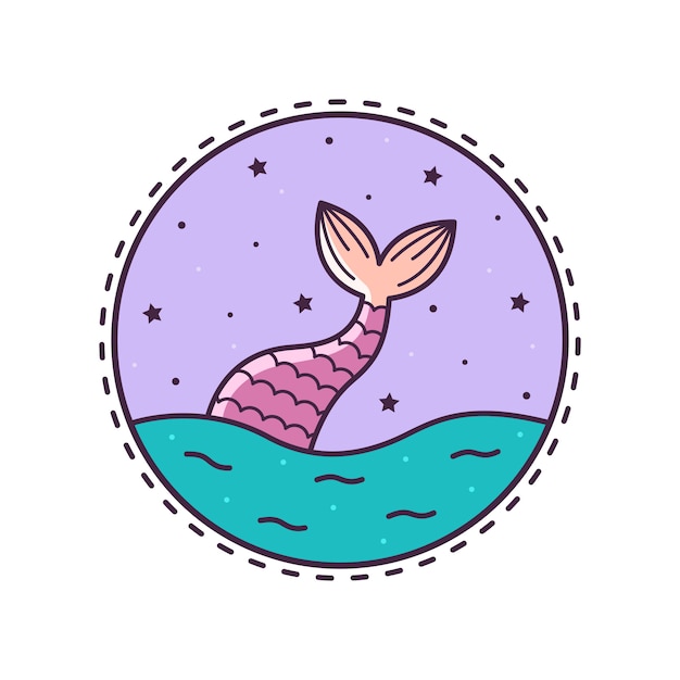 Download Mermaid s tail. vector illustration. Vector | Premium Download