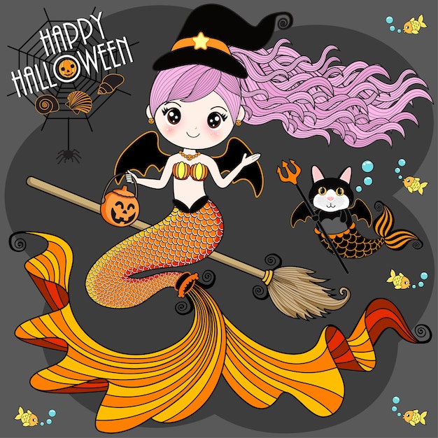 Free Free 191 Halloween Mermaid Svg SVG PNG EPS DXF File