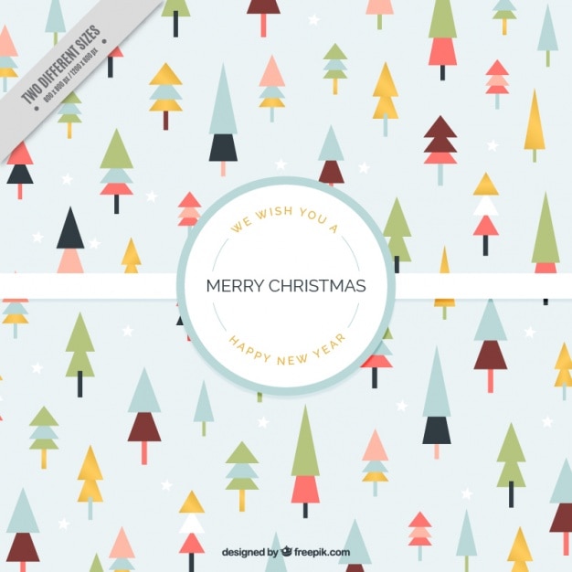 Free Vector | Merry christmas background with geometric trees