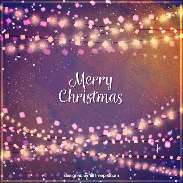 Free Vector | Merry christmas background with lights