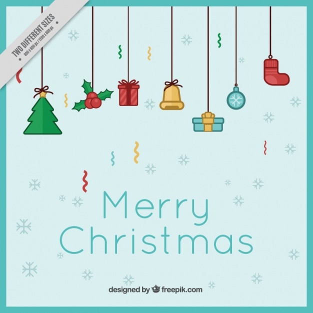 Free Vector | Merry christmas background with ornaments