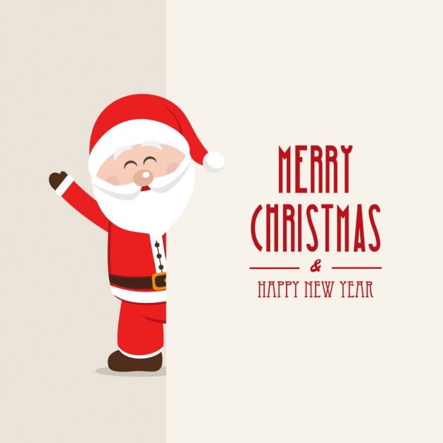 Free Vector | Merry christmas background with a smiling santa claus