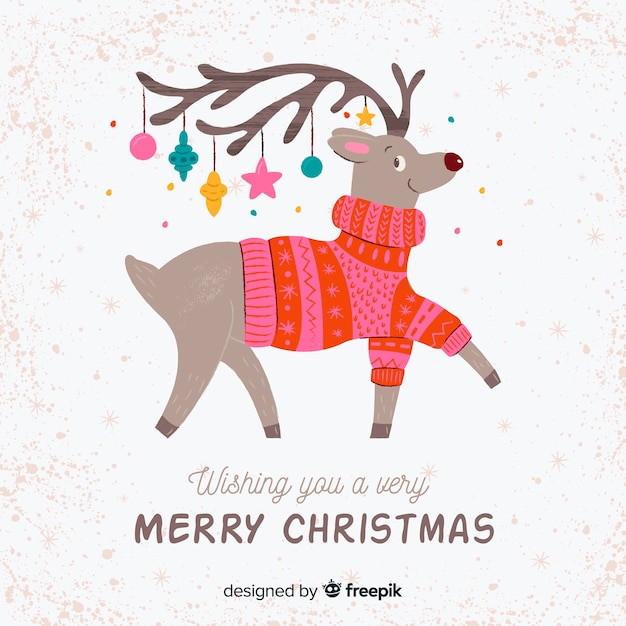 Merry christmas background Free Vector