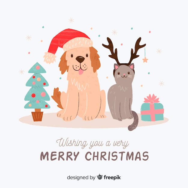 Download Christmas Dog Vectors, Photos and PSD files | Free Download