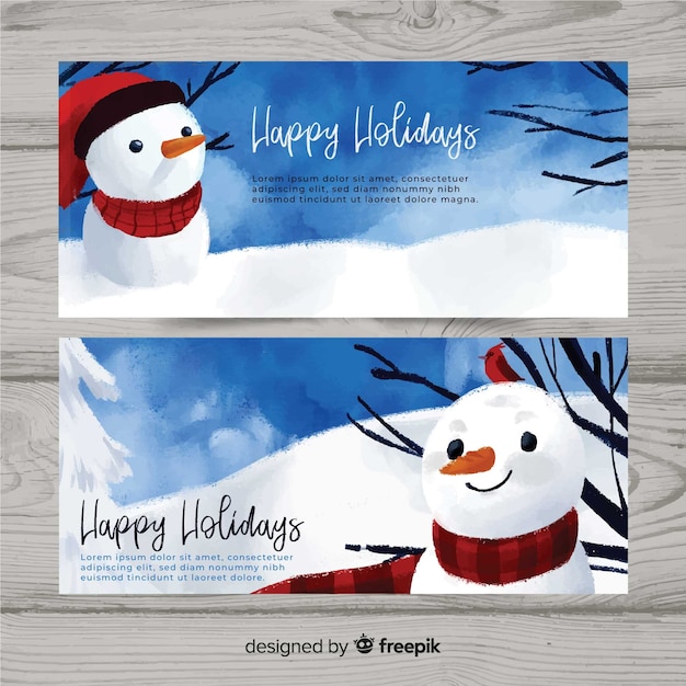 Free Vector | Merry christmas banner