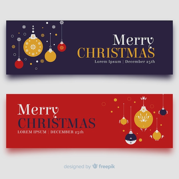 Free Vector | Merry christmas banner