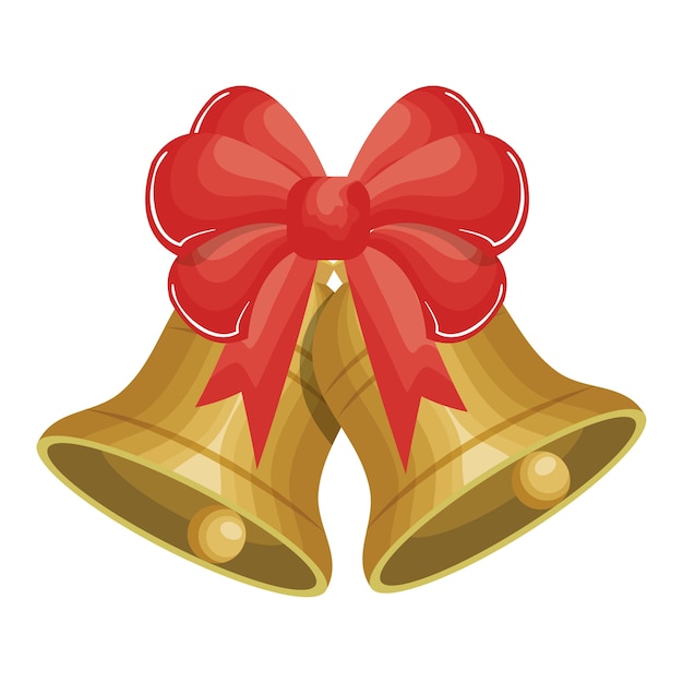 Premium Vector | Merry christmas bell decorative icon