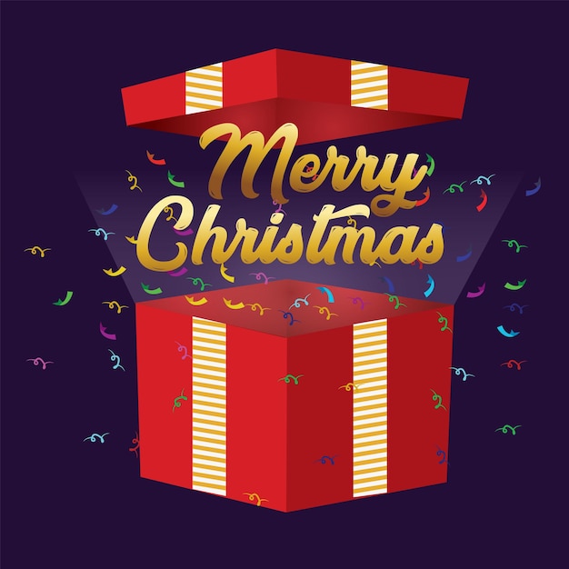 Premium Vector Merry christmas boxing day for gift box vector