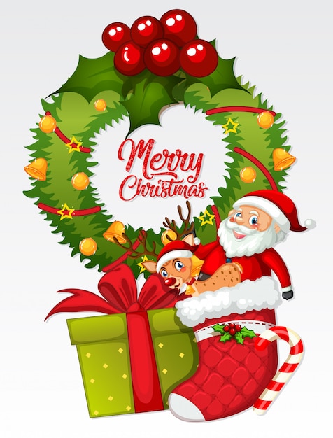 free-vector-merry-christmas-card-template